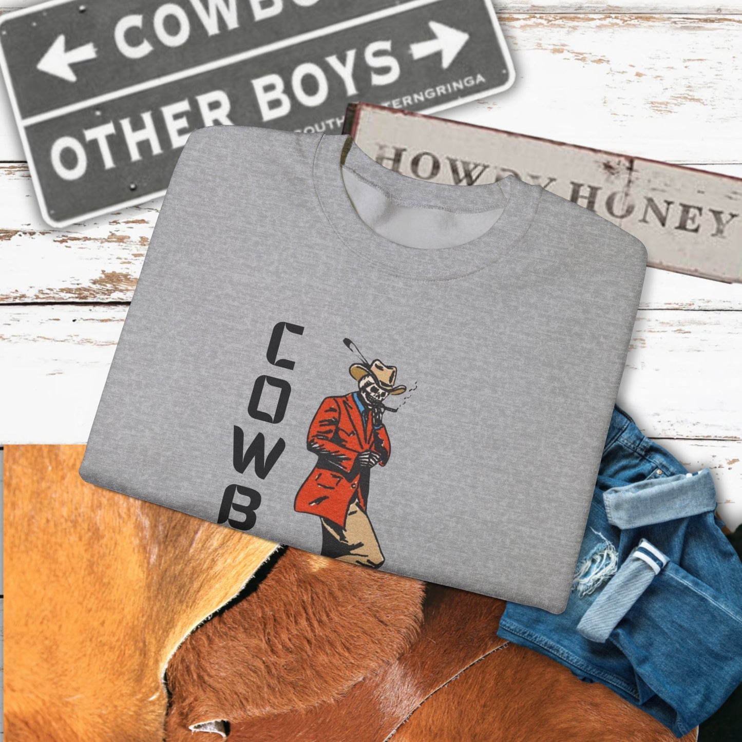 Cowboy Swag Crewneck| Cozy Western Apparel