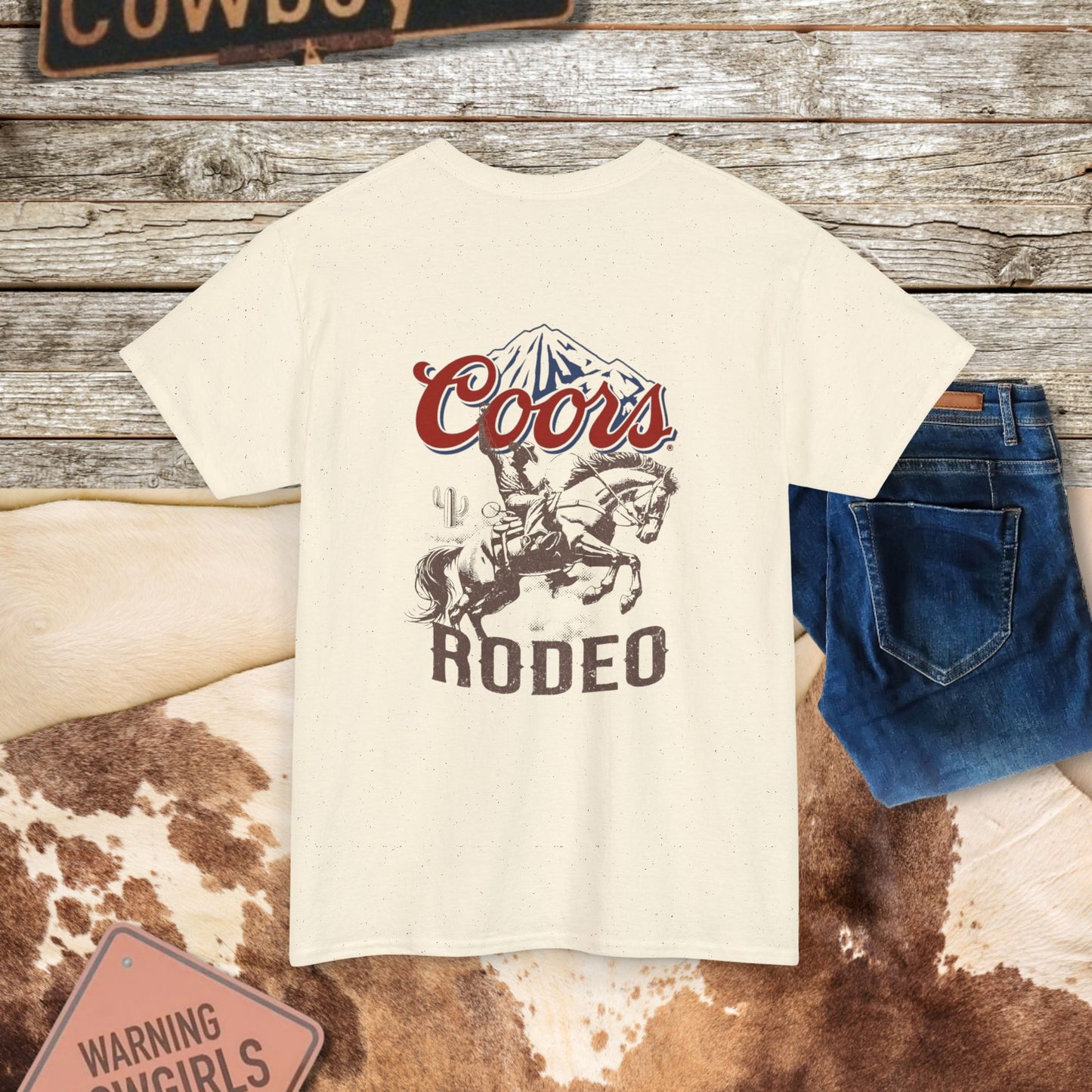 Vintage Rodeo Coors Tee - Western Style Graphic Shirt