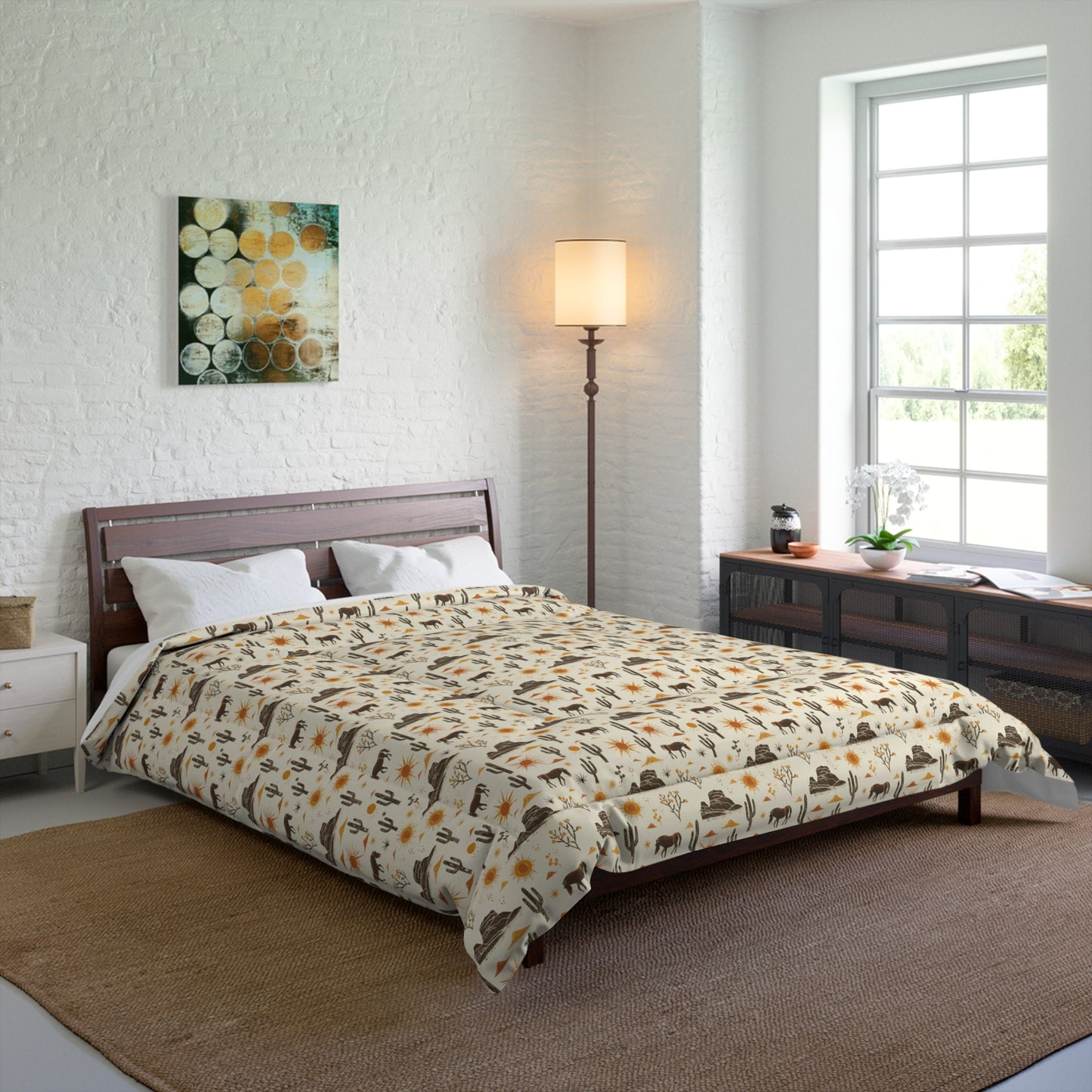 Cozy Botanical Comforter -Patterned Bedding for a Relaxing Atmosphere