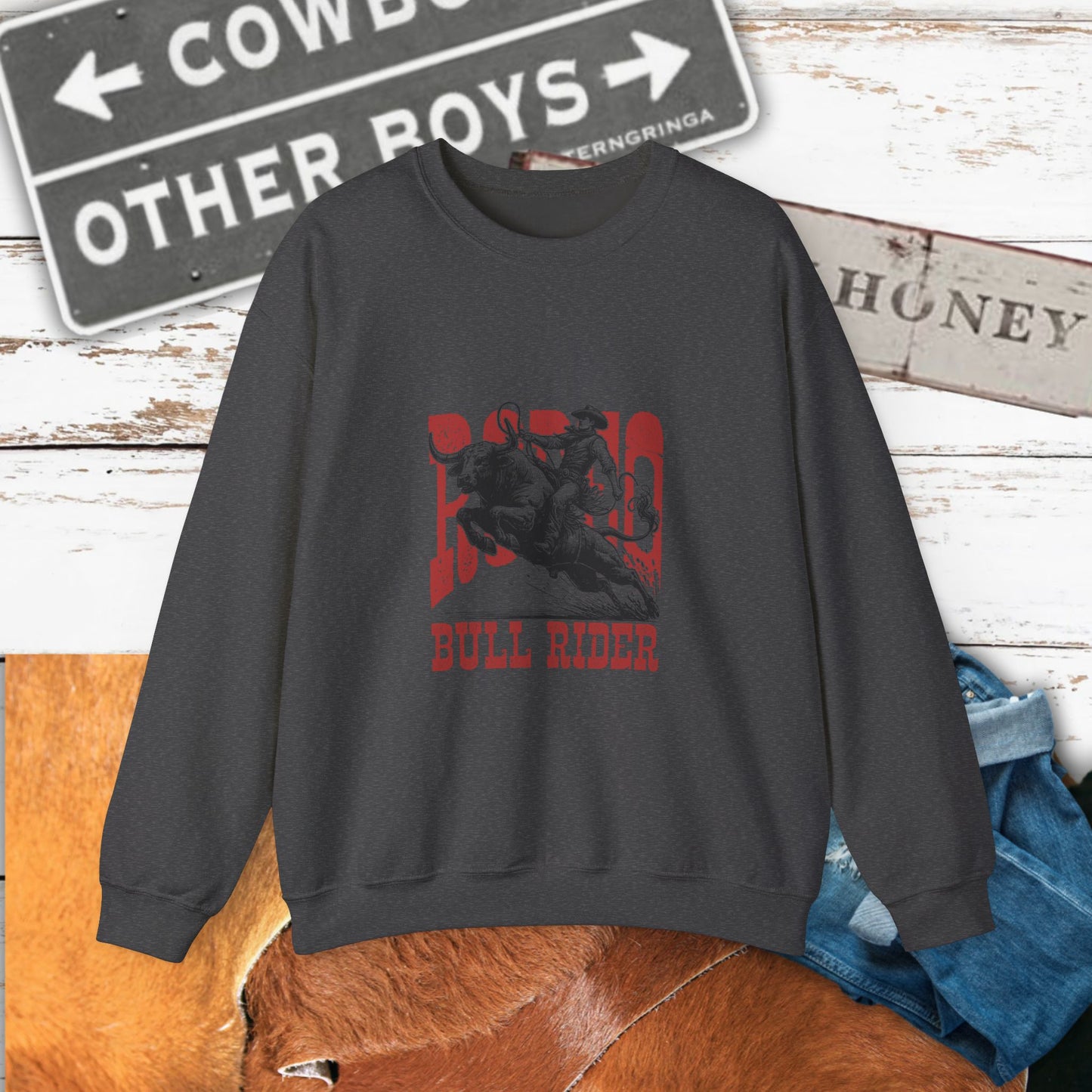 Bull Rider Vintage Crewneck