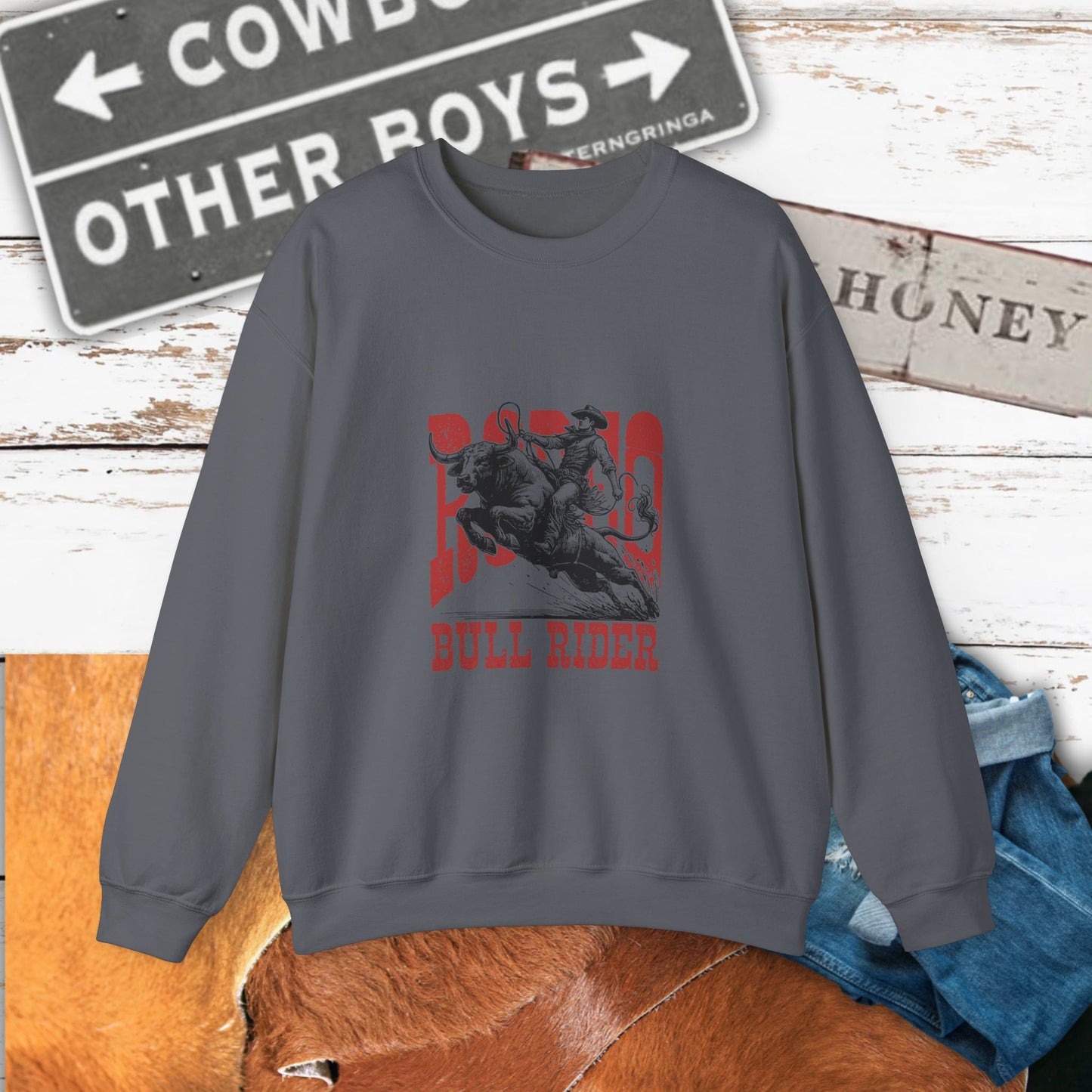 Bull Rider Vintage Crewneck