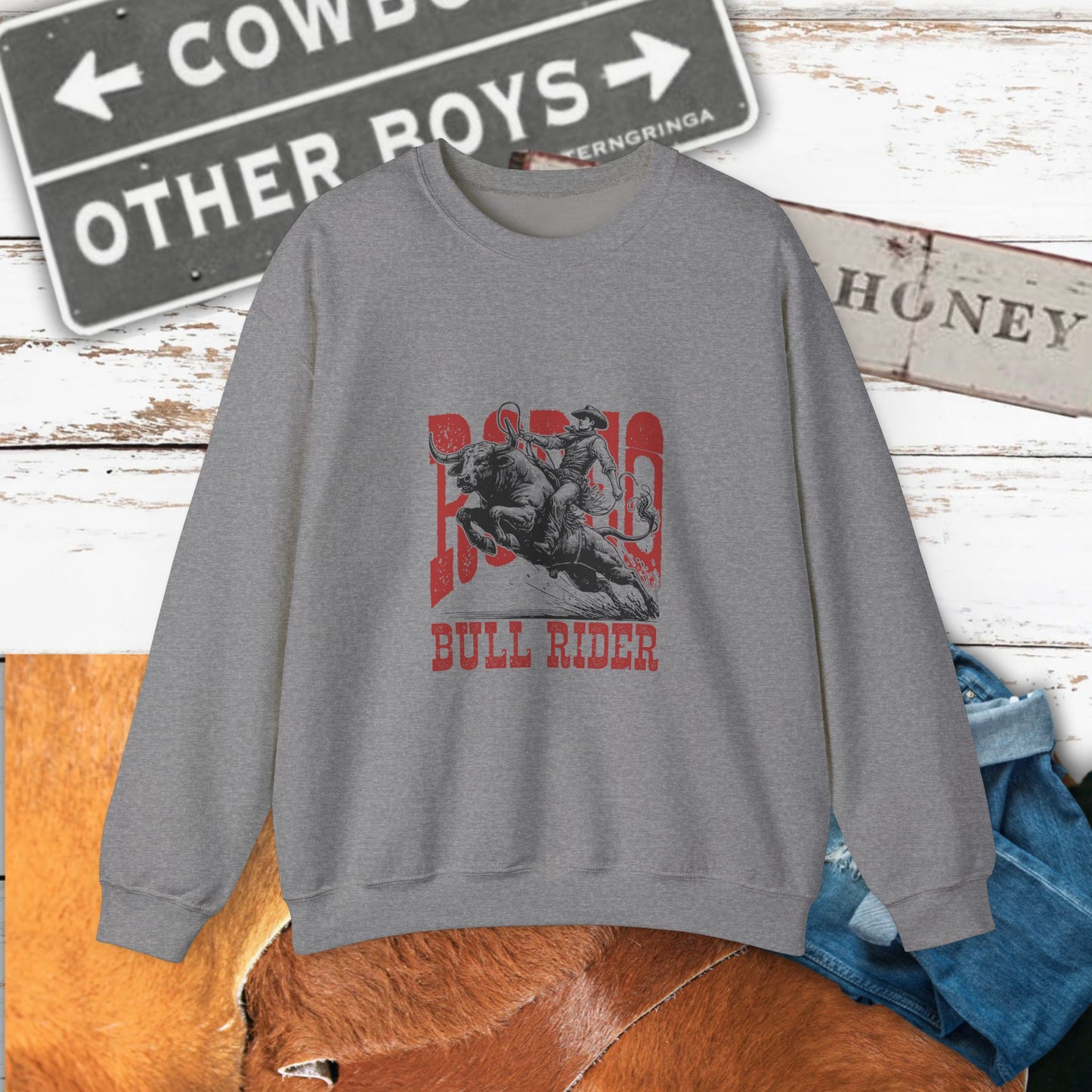 Bull Rider Vintage Crewneck