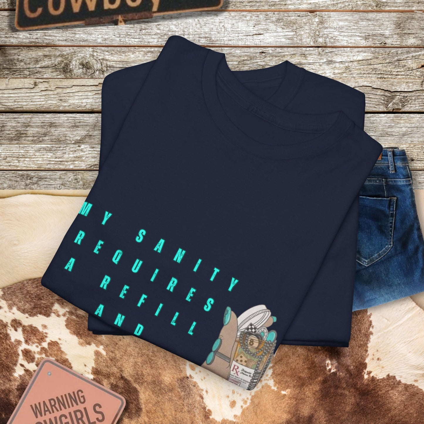 Turquoise Happy Pills Tee