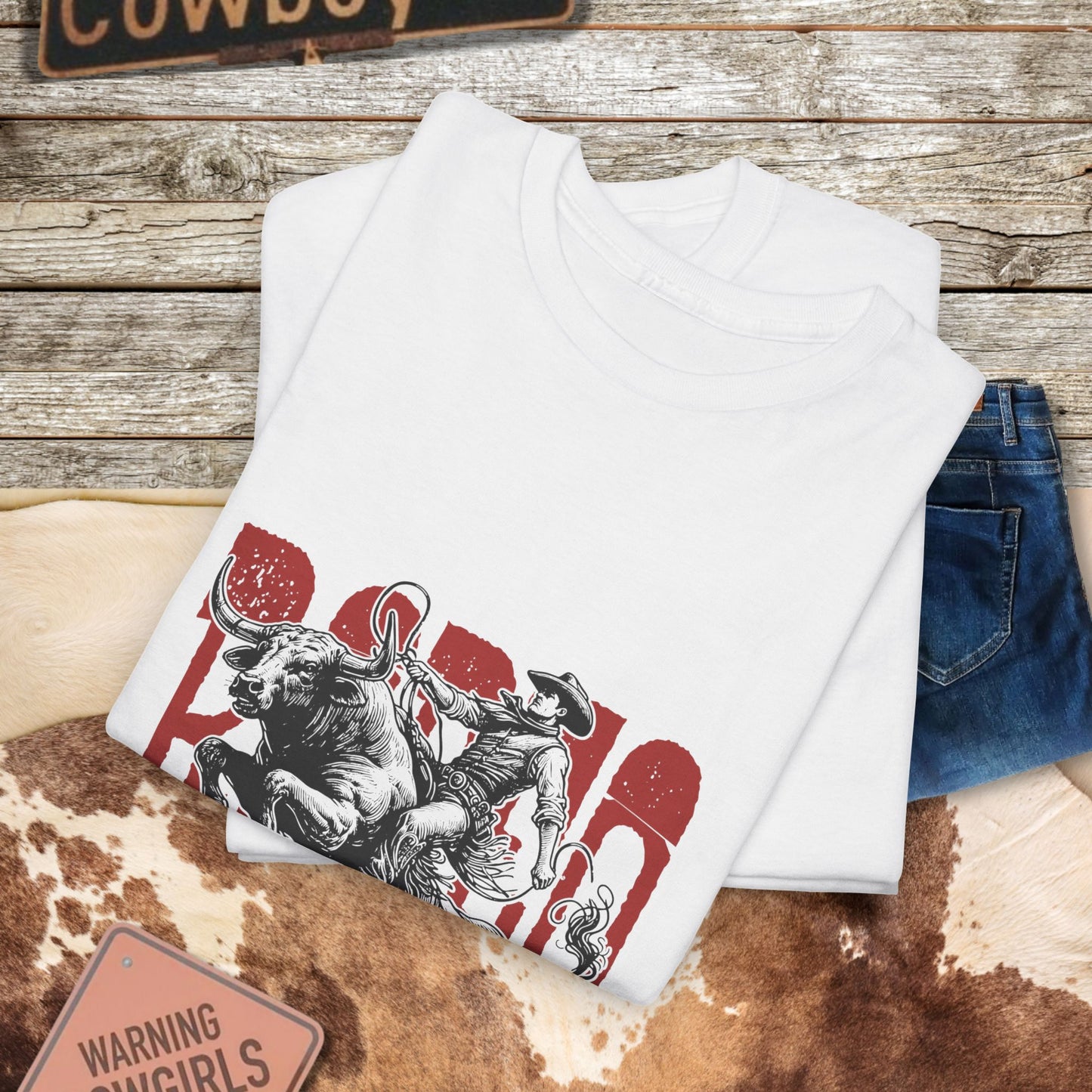 Bull Rider Tee - Western Graphic T-Shirt for Rodeo Lovers