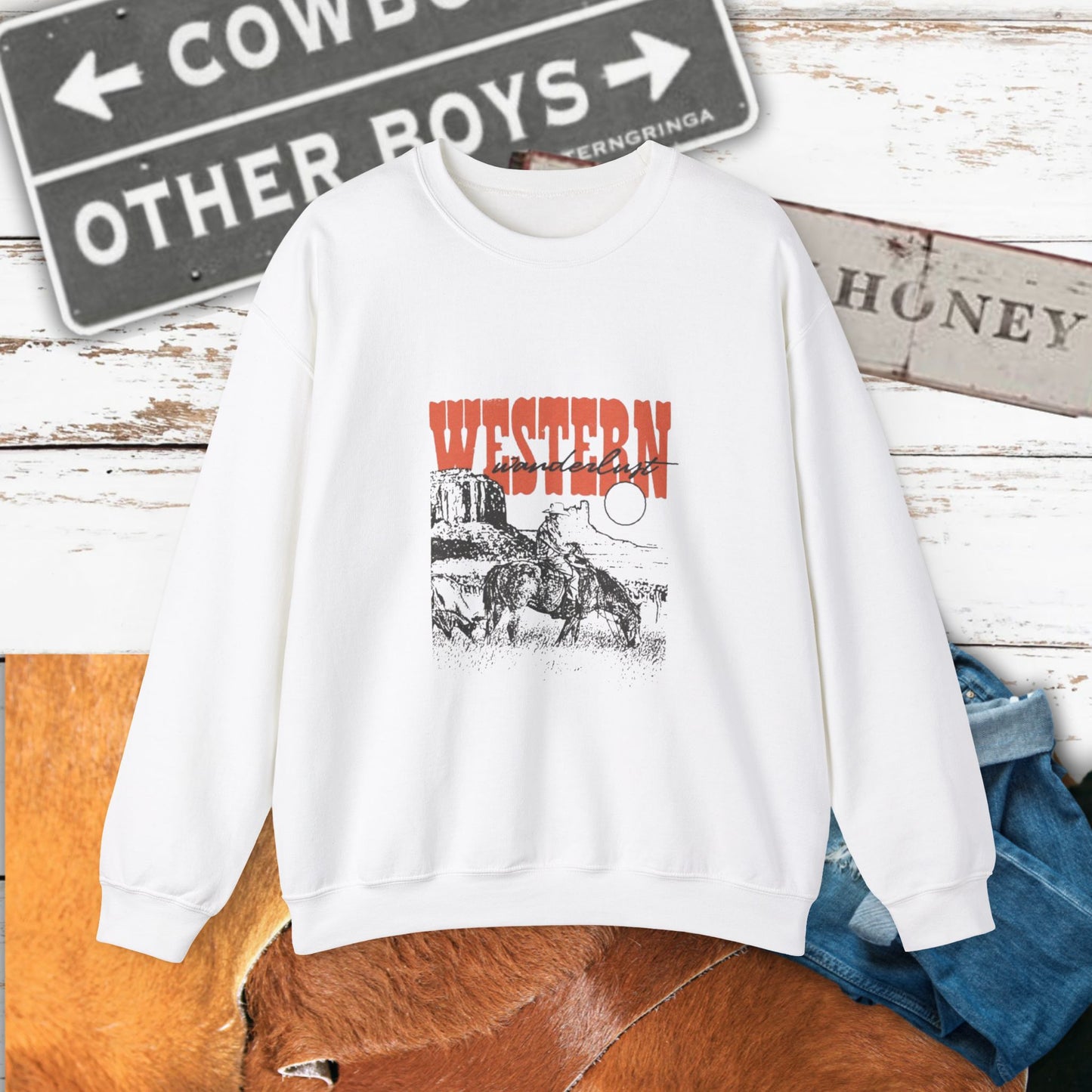 Vintage Western Wanderlust Crewneck