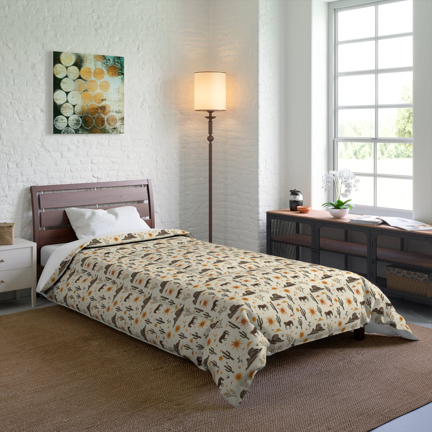 Cozy Botanical Comforter -Patterned Bedding for a Relaxing Atmosphere